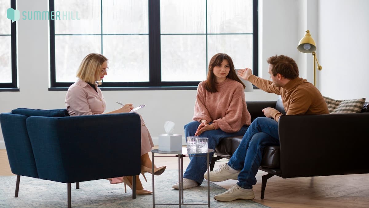 Couple in a therapy session